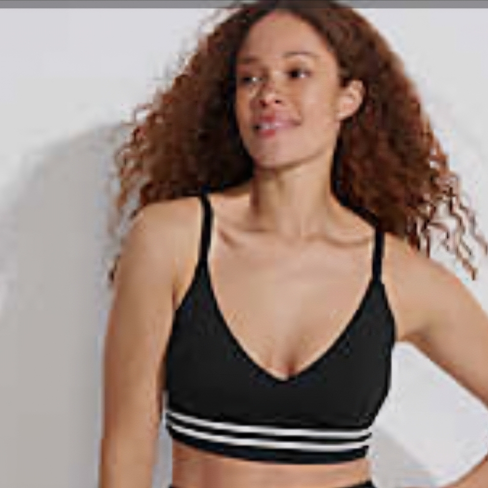Lands End Size 12 Black Swim Top